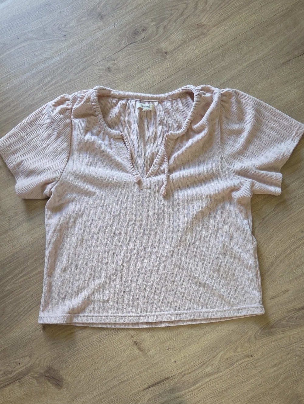 Madewell Pale Pink Short Sleeve Knit Tee